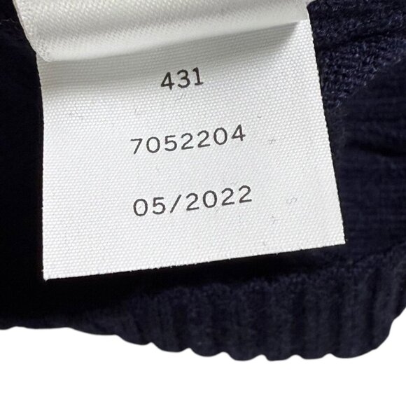 Cece Sweater Womens Sz M Classic Navy Ruffle Trim Mock Neck Pullover Academia NW - Picture 12 of 12